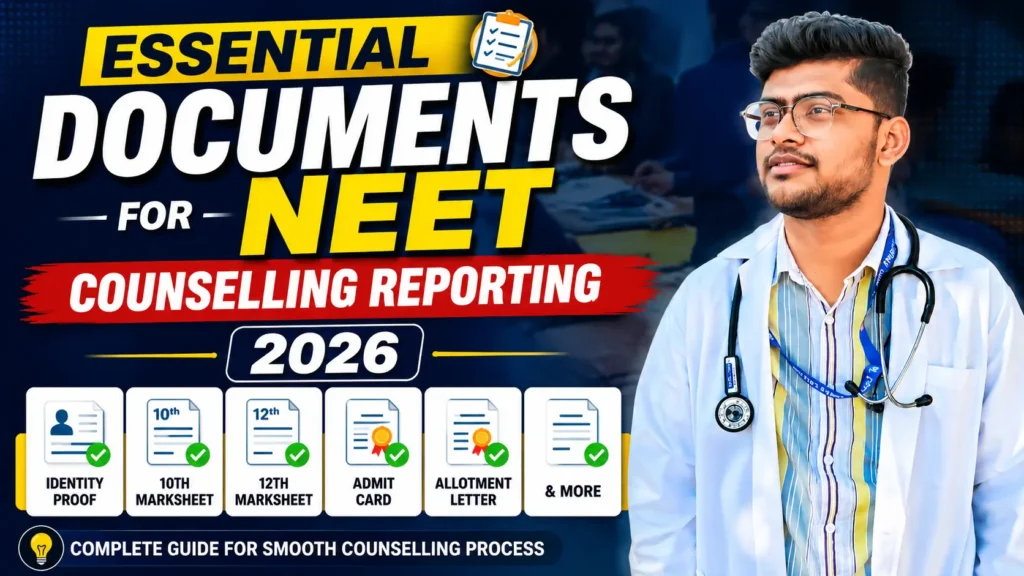 documents required for neet counselling 2025